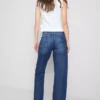Jeans med høj talje og lige ben
