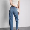 Jeans med høj talje og lige ben