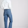 Jeans med høj talje og lige ben