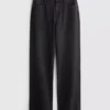 Jeans med høj talje og lige ben