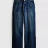 Jeans med høj talje og lige ben