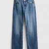 Jeans med høj talje og lige ben
