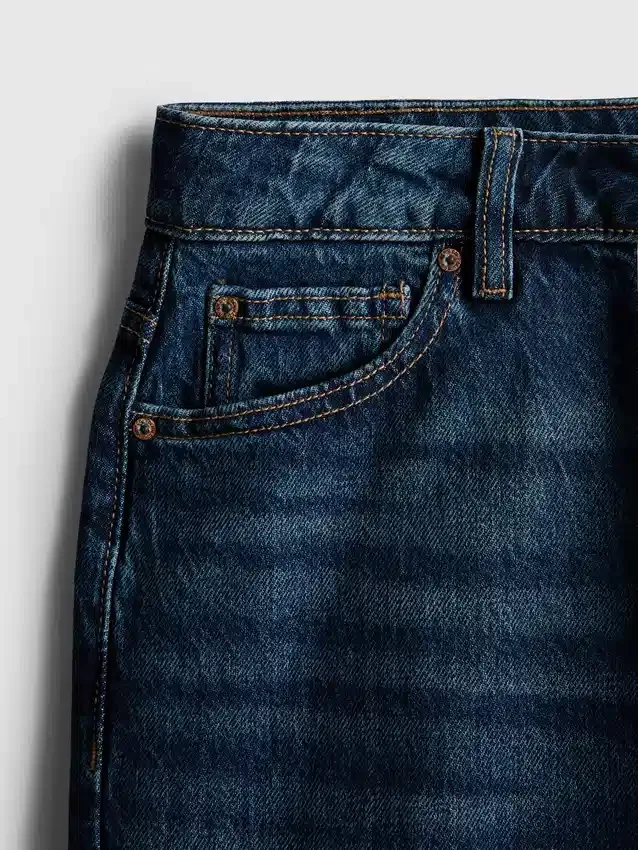 Jeans med høj talje og lige ben