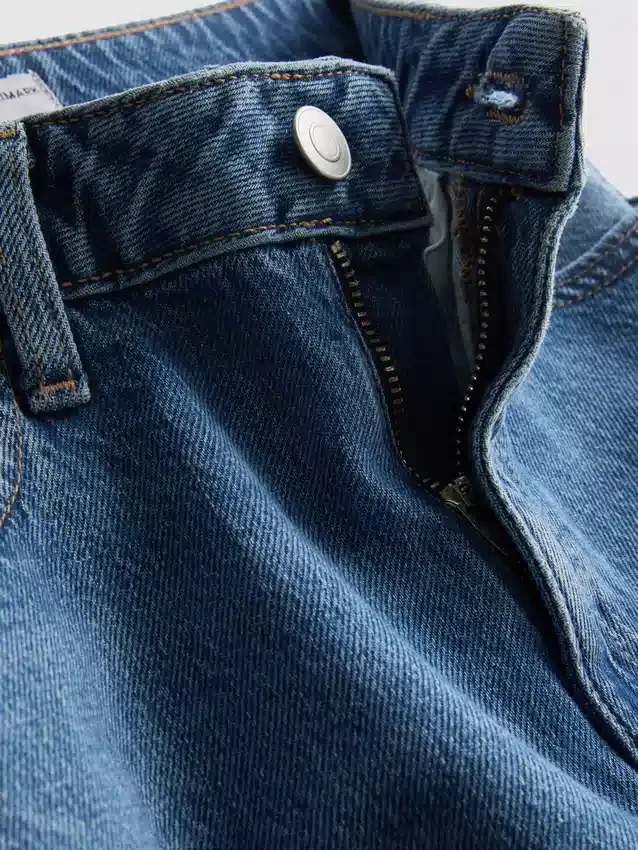 Jeans med høj talje og lige ben