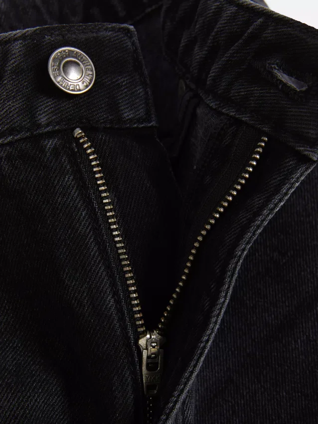 Jeans med høj talje og lige ben