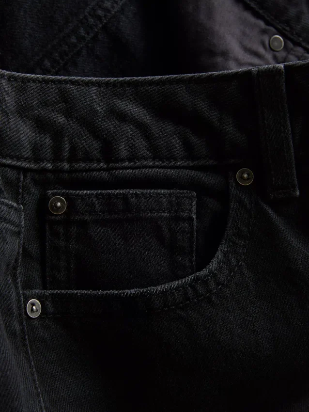 Jeans med høj talje og lige ben