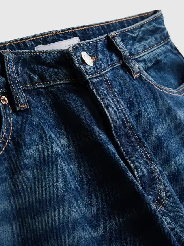 Jeans med høj talje og lige ben