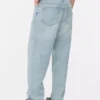 Jeans med høj talje og løs pasform
