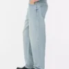 Jeans med høj talje og løs pasform