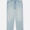 Jeans med høj talje og løs pasform