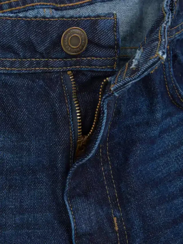 Jeans med høj talje og løs pasform