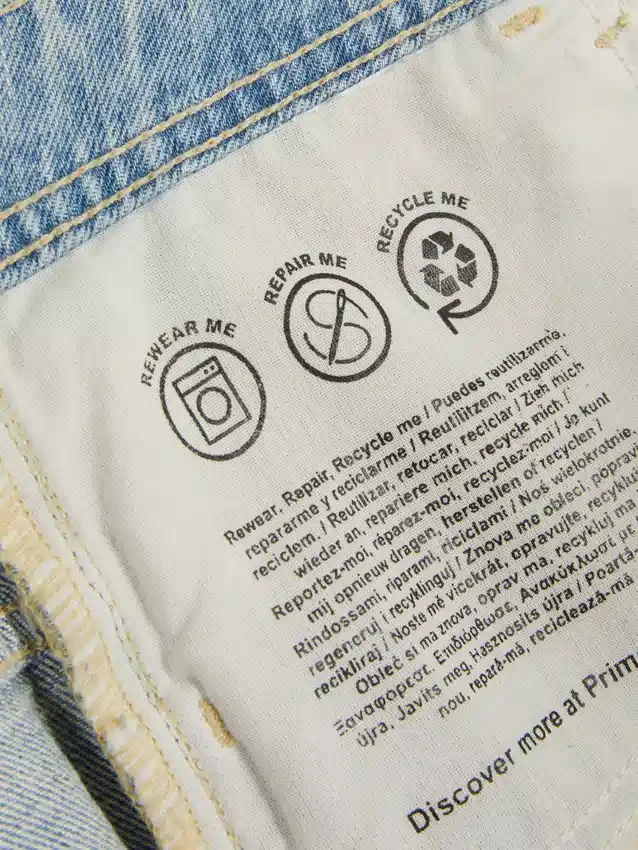 Jeans med høj talje og løs pasform