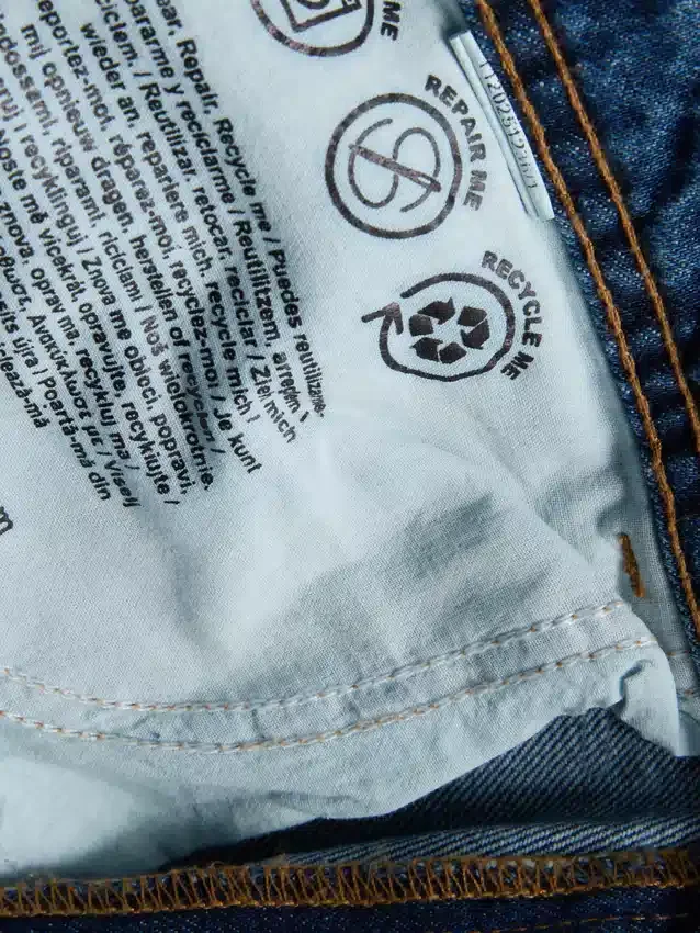 Jeans med høj talje og løs pasform