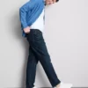 Jeans med mellemhøj talje og lige ben