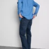 Jeans med mellemhøj talje og lige ben