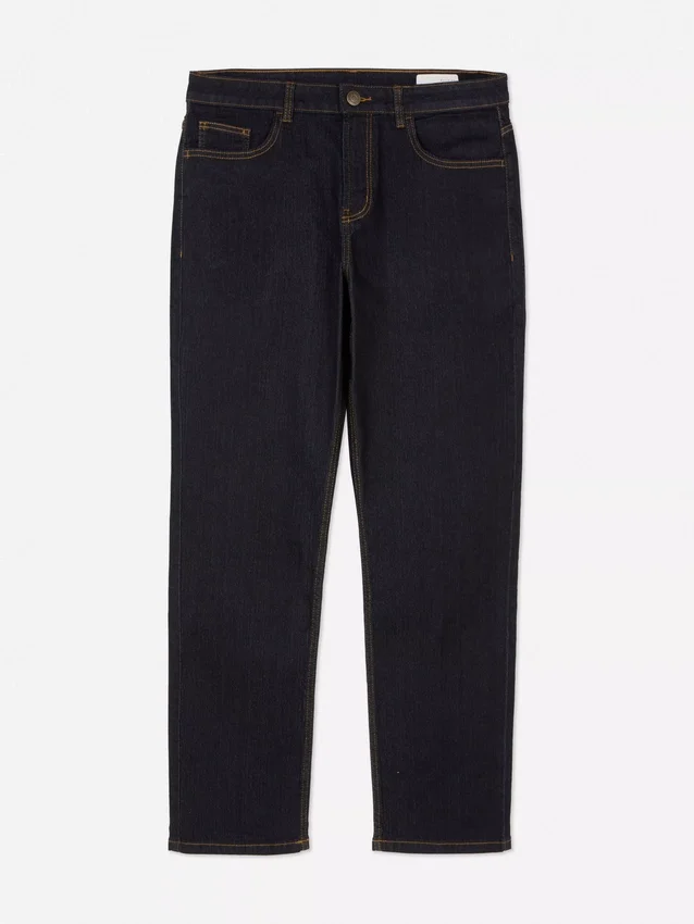 Jeans med mellemhøj talje og lige ben