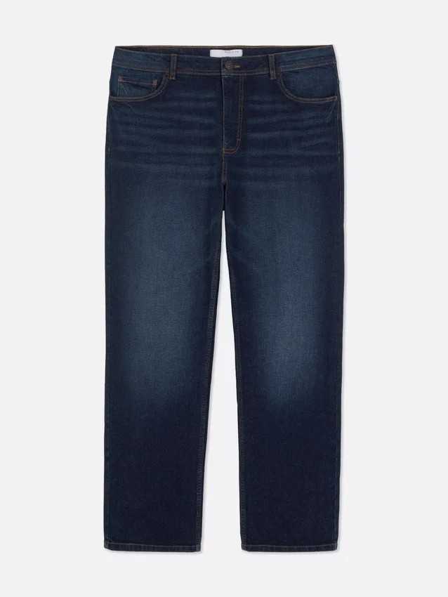 Jeans med mellemhøj talje og lige ben