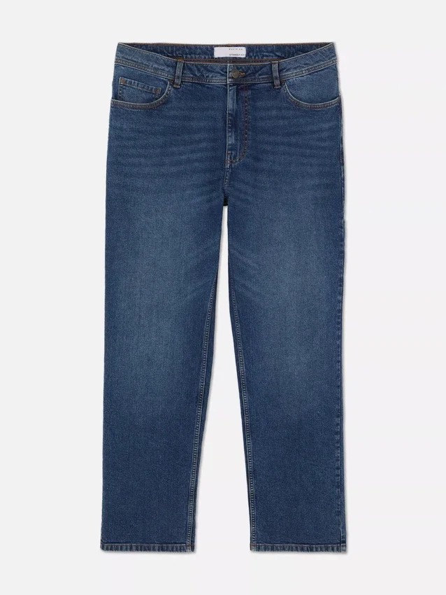 Jeans med mellemhøj talje og lige ben