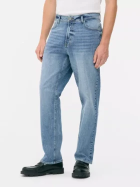 Jeans med stræk og lige ben