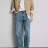 Jeans med stræk og lige ben