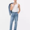 Jeans med stræk og lige ben