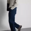 Jeans med stræk og lige ben