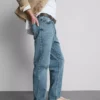 Jeans med stræk og lige ben