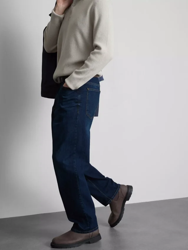 Jeans med stræk og lige ben