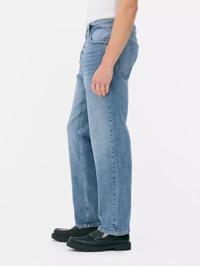 Jeans med stræk og lige ben