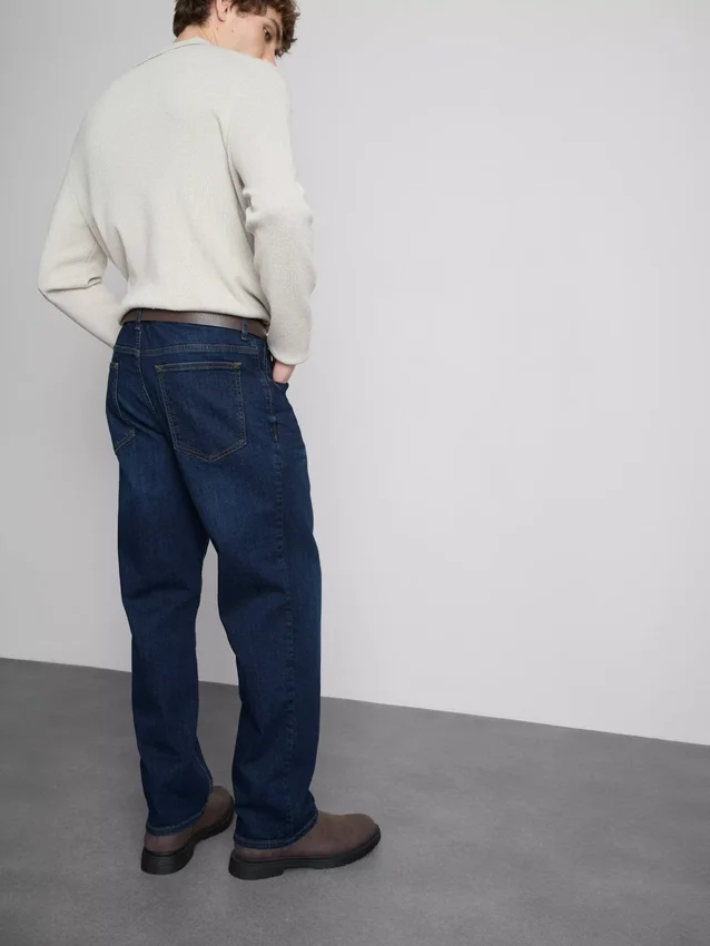 Jeans med stræk og lige ben