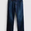 Jeans med stræk og lige ben