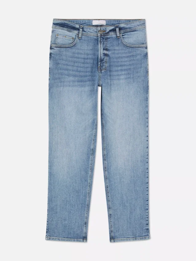 Jeans med stræk og lige ben