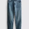 Jeans med stræk og lige ben