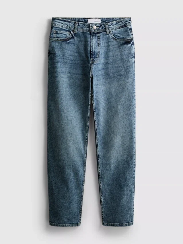Jeans med stræk og lige ben