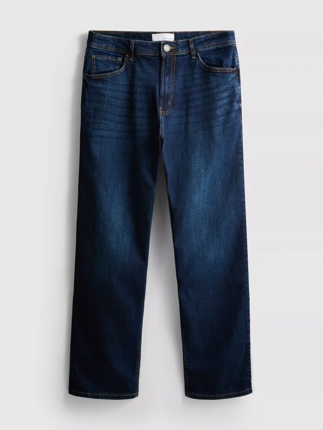 Jeans med stræk og lige ben