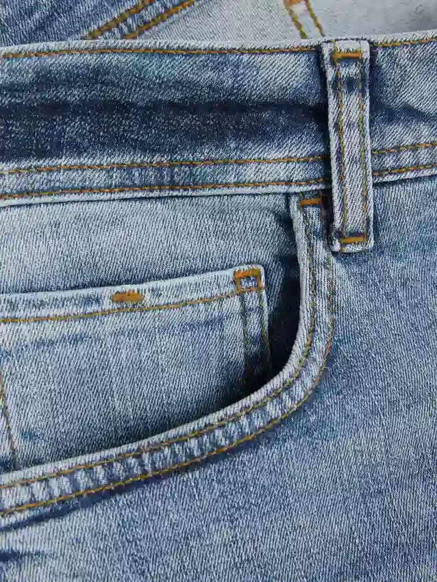Jeans med stræk og lige ben