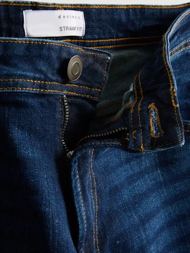 Jeans med stræk og lige ben