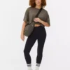 Jersey-leggings med høj talje