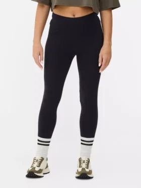 Jersey-leggings med høj talje