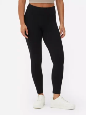 Jersey-leggings med høj talje