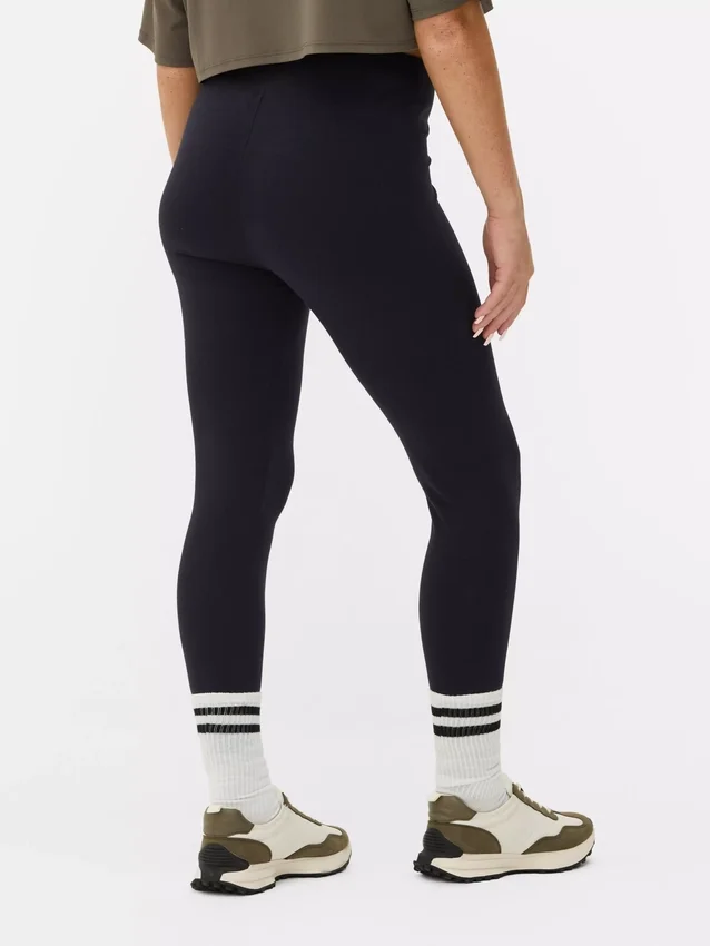 Jersey-leggings med høj talje