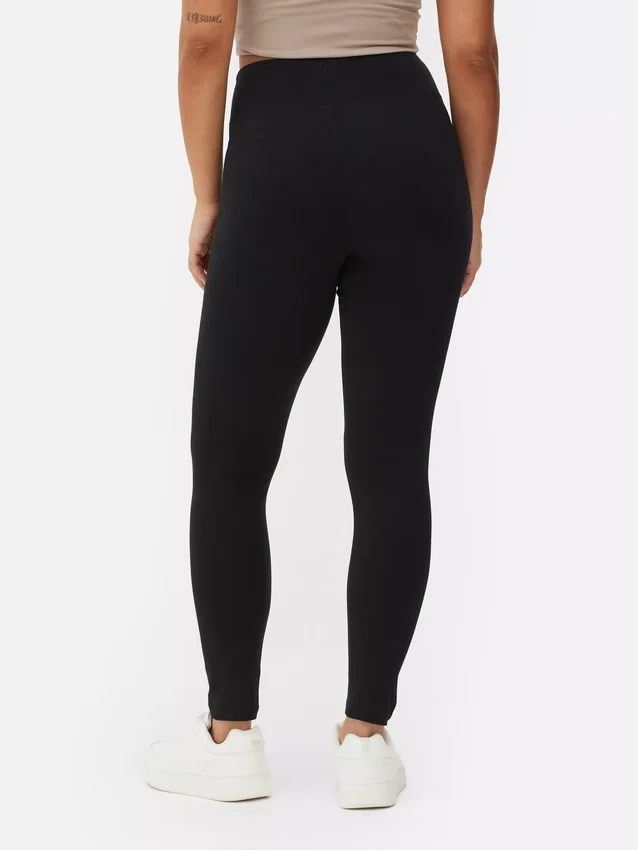 Jersey-leggings med høj talje