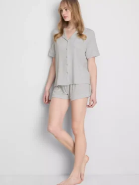 Jersey-pyjamassæt i boyfriend-stil