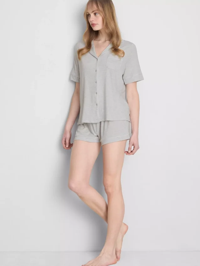 Jersey-pyjamassæt i boyfriend-stil