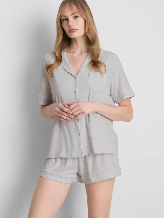 Jersey-pyjamassæt i boyfriend-stil