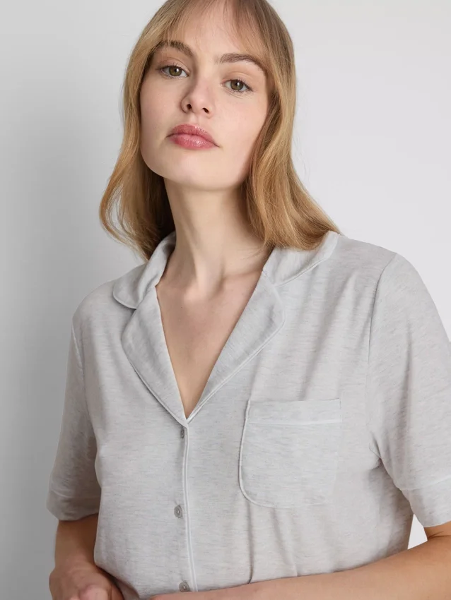 Jersey-pyjamassæt i boyfriend-stil
