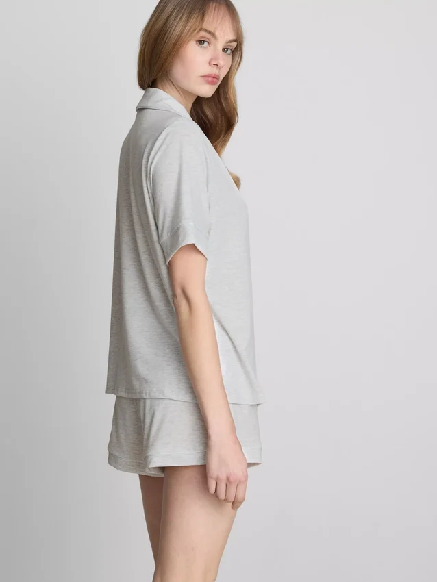 Jersey-pyjamassæt i boyfriend-stil