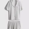 Jersey-pyjamassæt i boyfriend-stil
