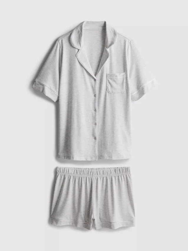 Jersey-pyjamassæt i boyfriend-stil