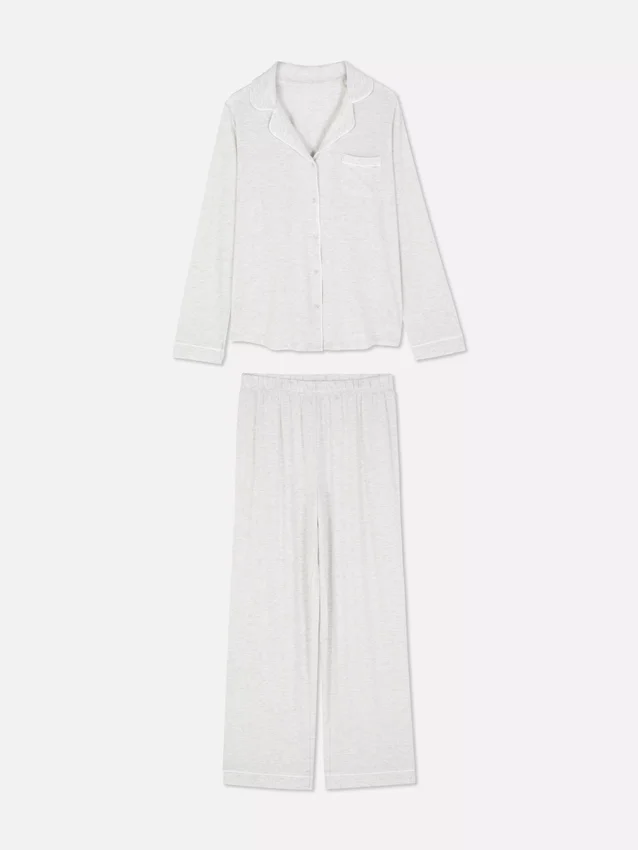 Jersey-pyjamassæt i boyfriend-stil